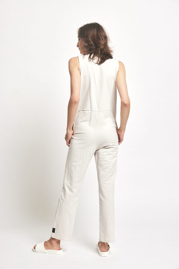 Overall 50% organic cotton & 50% receycled cotton